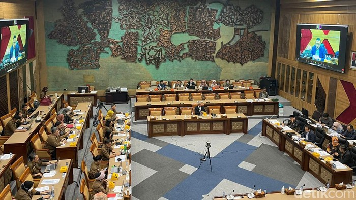 Rapat Komisi X DPR dengan Menparekraf Sandiaga Uno, 31 Mei 2023. (Silvia Ng/detikcom)