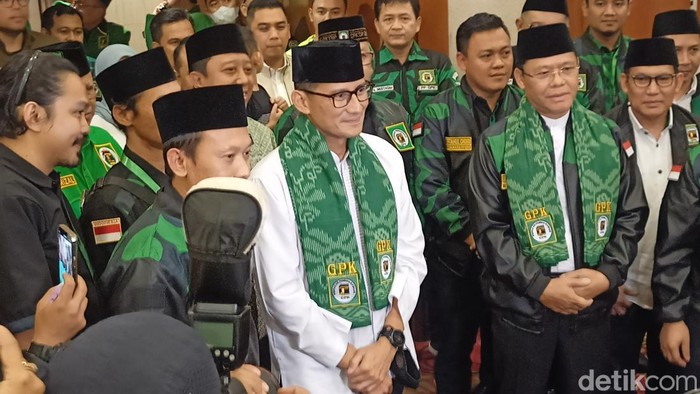 Sandiaga Uno di acara GPK, bareng politikus PPP, 31 Mei 2023. (Adrial Akbar/detikcom)