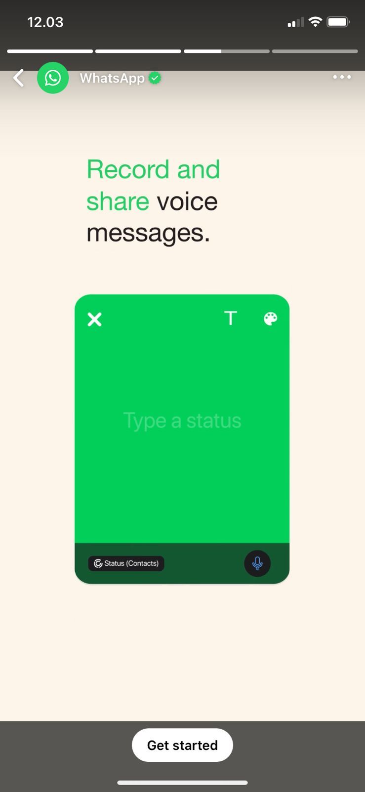 Voice Status WhatsApp