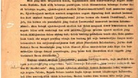 Pidato Soepomo tentang dasar-dasar untuk Indonesia Merdeka, 31 Mei 2605 tahun Jepang (1945). Soepomo mengusulkan dasar negara yang terdiri dari persatuan, kekeluargaan, keseimbangan lahir dan batin, musyawarah, dan keadilan rakyat. Dok. ANRI