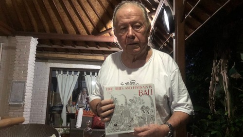 Jaen Couteau di rumahnya, Denpasar Utara, Denpasar, Bali, Kamis (4/5/2023).