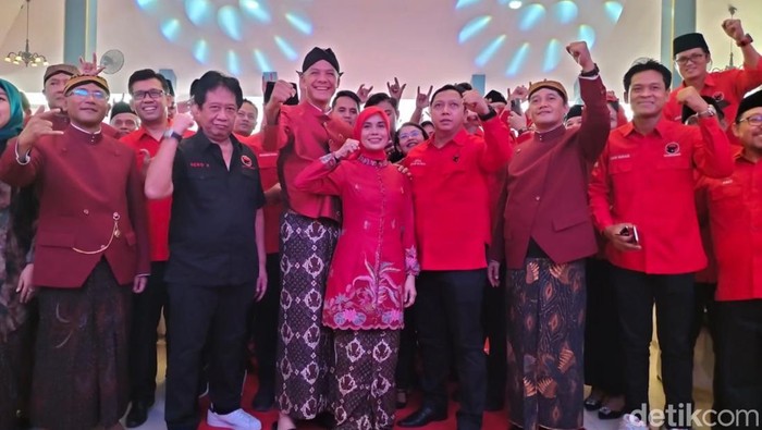 Calon Presiden dari PDI Perjuangan, Ganjar Pranowo, dalam konsolidasi PDIP Boyolali untuk pemenangan Pilpres 2024 bersama Ganjar Pranowo, Kamis (1/6/2023).