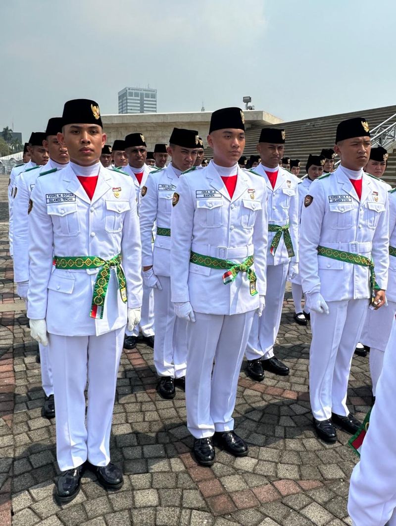 Isra Mashel, anak Sandy Arifin tim Paskibraka tingkat pusat tahun 2022.