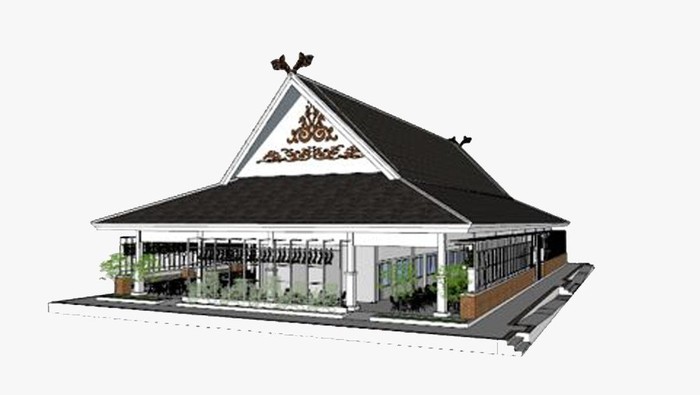 PT Hutama Karya tengah menggarap pembangunan rest area permanen di Jalan tol ekanbaru–Dumai (Permai). Begini desainnya.