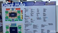 Map stand stand yang ada di Indofest terpampang di depan arena.