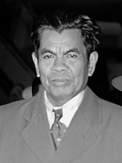 Aankomst Mohamed Yamin Schiphol met instructies, 31 Juli 1954