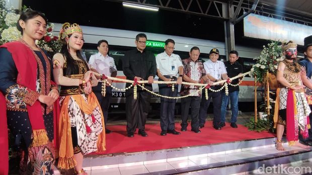 Peluncuran KA Banyubiru di Stasiun Semarang Tawang Bank Jateng, Kamis (1/6/2023). Peluncuran KA Banyubiru di Stasiun Semarang Tawang Bank Jateng, Kamis (1/6/2023)..