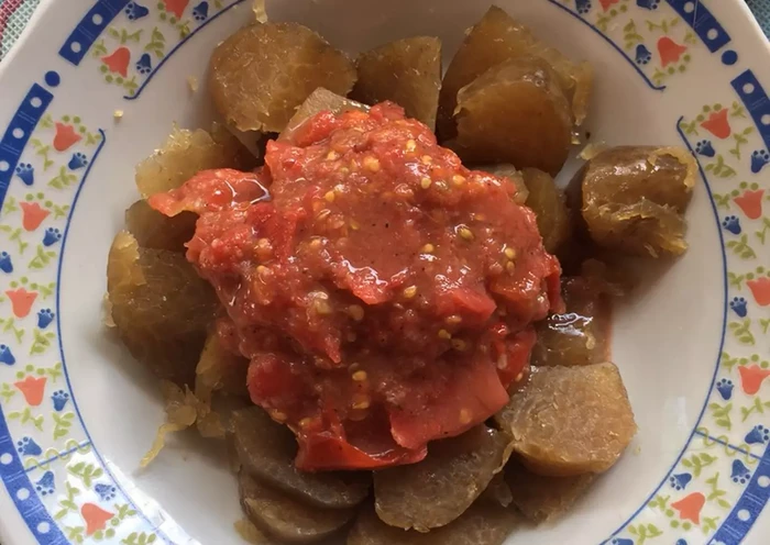 Pencok geranggang, makanan khas Lombok. (cookpad @Sisilia_Alkandy)