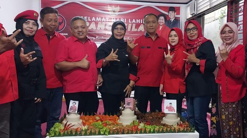 Perayaan Hari Lahir Pancasila di DPC PDIP Kota Mataram pada Kamis (1/6/2023).
