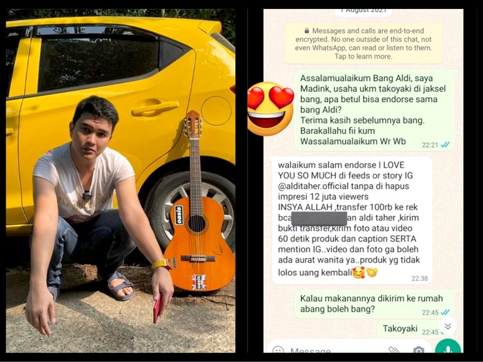 Viral Aldi Taher Hanya Patok Rp 100 Ribu untuk Endorse Makanan