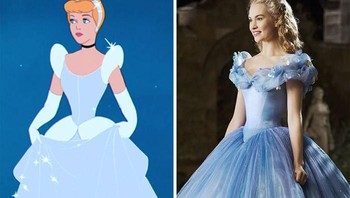 Lily James menjadi Cinderella di Cinderella. Foto: (Bored Panda).