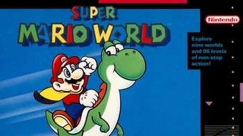 Posisi 14 ada Super Mario World (1990). Berbeda dengan Super Mario Bros, di sini Mario menunggangi seekor dino. Foto: (Dok. Mariowiki).