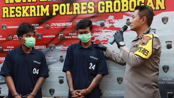 Dua pengamen di Grobogan ditangkap gegara membakar studio foto. Foto diunggah Jumat (2/6/2023).