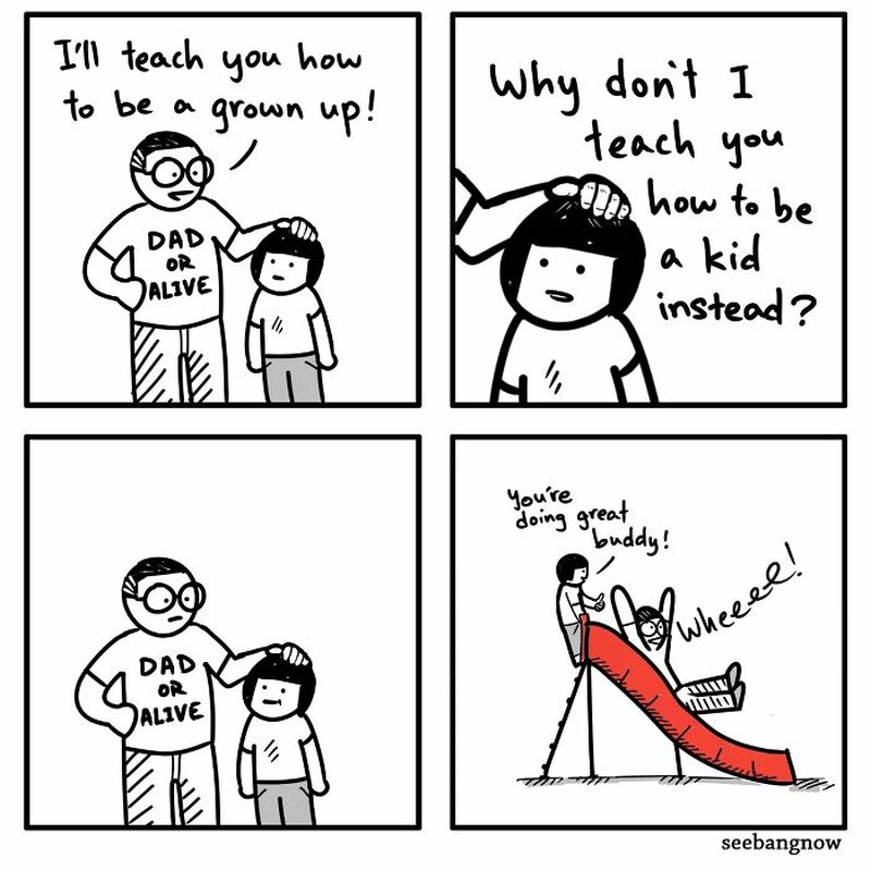 Deretan komik lucu soal kehidupan sehari-hari. Ini merupakan karya komikus Singapura, Xibang.