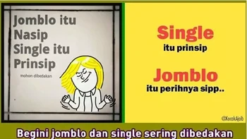 Jangan samakan jomblo dan single. Katanya. Foto: KocokAjaib