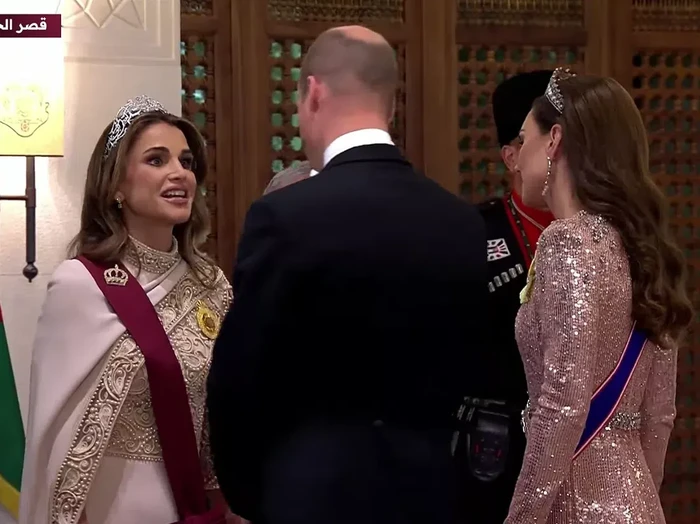Pangeran William dan Kate Middleton di royal wedding Pangeran Hussein dari Yordania dan Rajwa Al Saif.