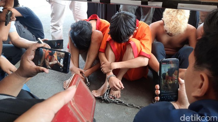 Pelaku tawuran yang tewaskan pelajar SMA di Palembang ditangkap. (Prima Syahbana/detikSumbagsel)