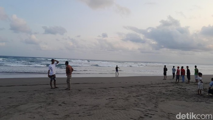 Titik lokasi kejadian 3 bocah tenggelam di pantai Pangandaran blok Kampung Turis