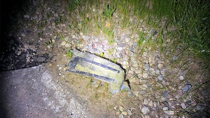 Bangkai drone di wilayah Smolensk.