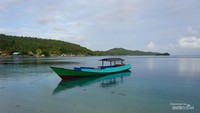 Suasana pagi di pantai Manyaifun
