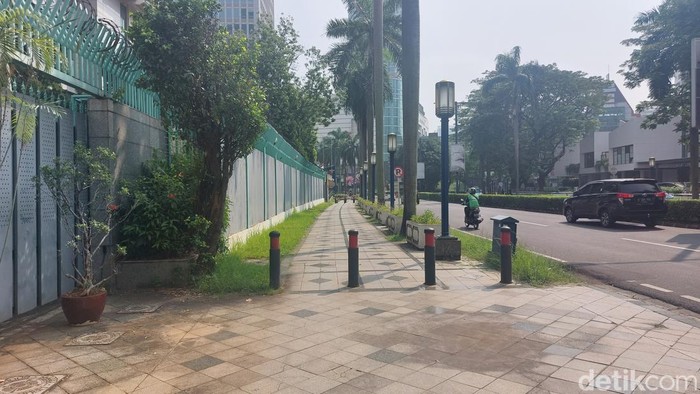 Pedestrian di depan Kedubes China bebas dilalui masyarakat (Rumondang Naibaho/detikcom)