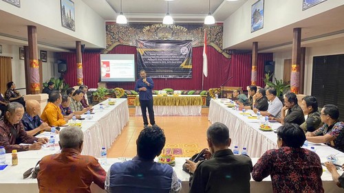 Rapat Penyelenggaraan Penganan Pelanggaran Pencalonan Presiden dan Wakil Presiden, Anggota DPR, DPD, dan DPRD oleh Bawaslu Tabanan di Hotel Dewi Sinta, Tanah Lot, Sabtu (3/6/2023).
