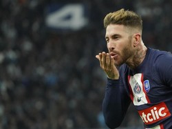Bintang lainnya yang diburu adalah Sergio Ramos, yang juga cabut dari PSG musim panas ini. Mantan kapten Real Madrid itu juga dikaitkan pindah ke Amerika Serikat. (Foto: AP/Laurent Cipriani)