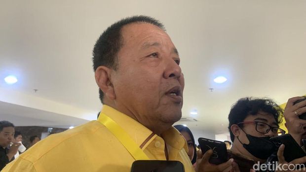 Gubernur Lampung Arinal Djunaidi di acara Rakernas Golkar, Minggu (4/6/2023). (Dwi Rahmawati/detikcom)
