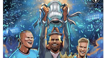 Kemenangan Piala FA ini makin kian deket Man City meraih treble winners. Foto: Twitter
