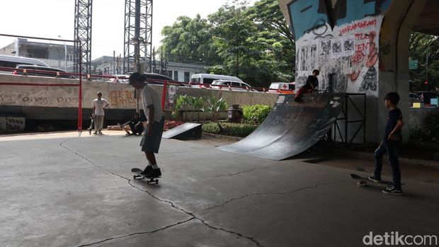 Ramainya Skatepark Surapati pada masa libur panjang ini.