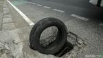 Awas! Gorong-gorong Terbuka di Jalan Cut Mutia Bekasi, Tutupnya Rusak