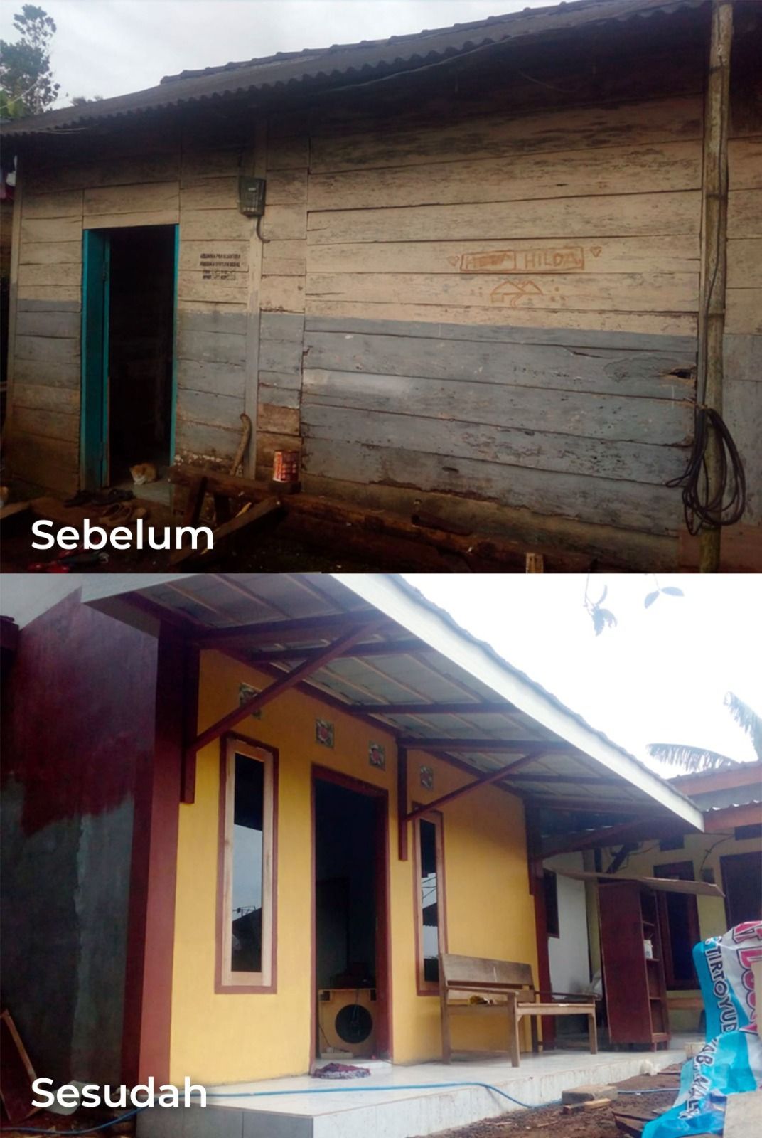 Mbah Paniyem dan anaknya sudah punya rumah baru berkat donasi dari sahabat baik. Donasi tersebut juga dipakai untuk modal usaha dan membeli perabot baru.