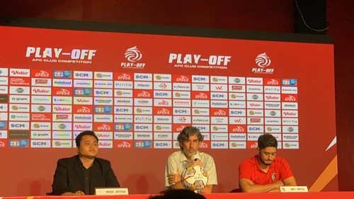 Konferensi pers pre match Bali United di Stadion Kapten I Wayan Dipta, Gianyar, Senin (5/6/2023).