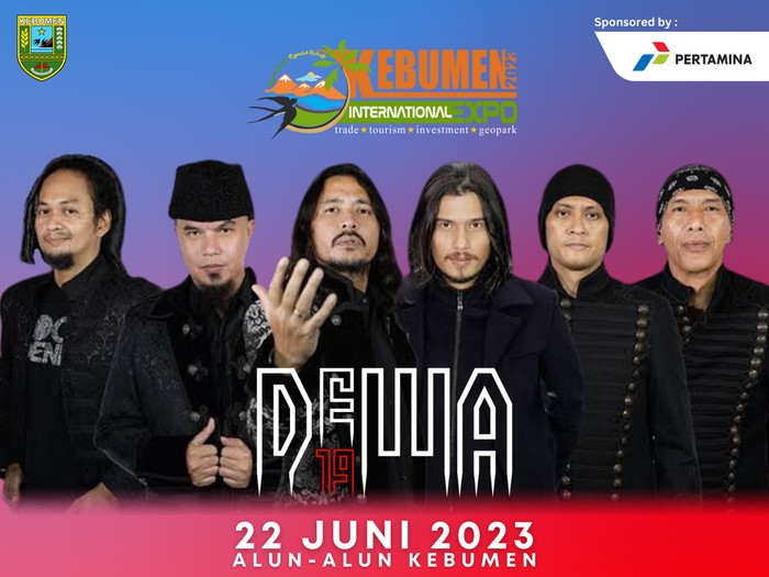 Poster konser musik di Kebumen International Expo (KIE) 2023.