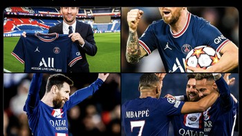 Perjalanan singkat Messi bersama PSG selama dua tahun berakhir sudah. Foto: Twitter