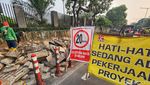 Revitalisasi Trotoar di Penjernihan Tanah Abang Sebabkan Macet