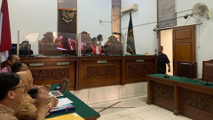 Sidang praperadilan ponakan Wamenkumham di PN Jaksel (Mulia-detikcom)