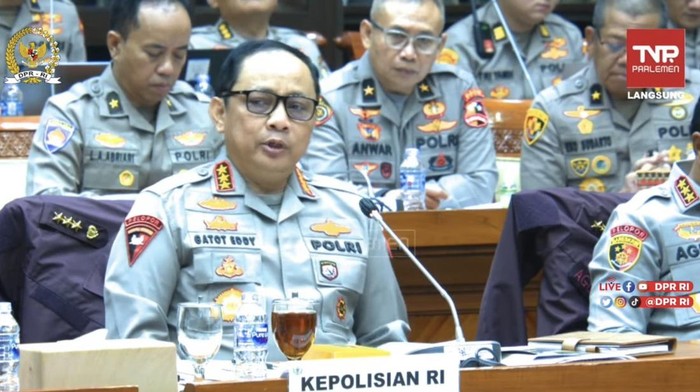 Wakapolri Komjen Gatot Eddy Pramono (Screenshot YouTube DPR).