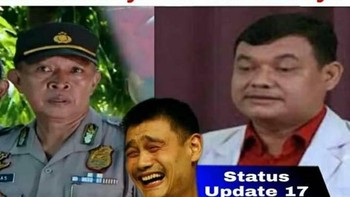 Perannya Pak Polisi dan Pak Dokter sudah melekat dengan mereka. Foto: Facebook/niingshie.qhuueen  