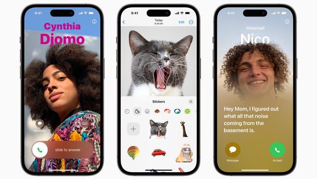 Salah satu fitur iOS 17 adalah, Contact Posters, personalisasi profil kontak dengan foto berukuran besar dan teks yang beragam.