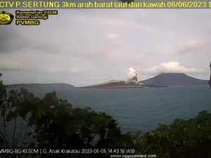 Anak Krakatau Erupsi, Semburkan Abu Setinggi 500 Meter