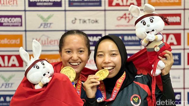 Imas Yuniar meraih medali emas di ASEAN Para Games 2023 cabor tenis meja.