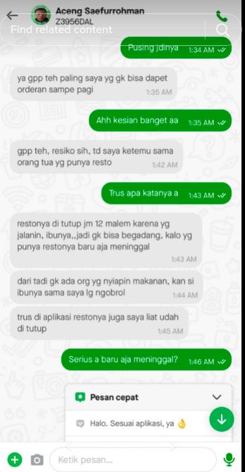 Kejadian horor saat pesan makanan via ojol