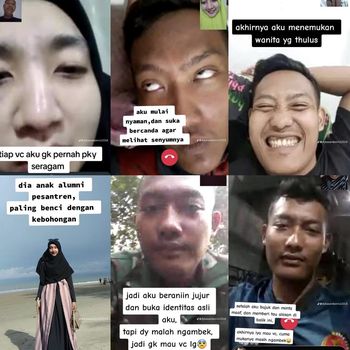 Kisah cinta pasangan Riska Rangkuti dan Sandy Triawan, viral di media sosial.