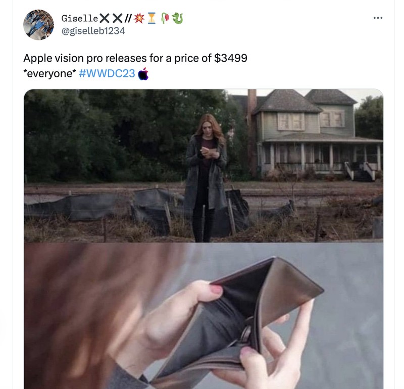 Meme kocak Apple Vision Pro