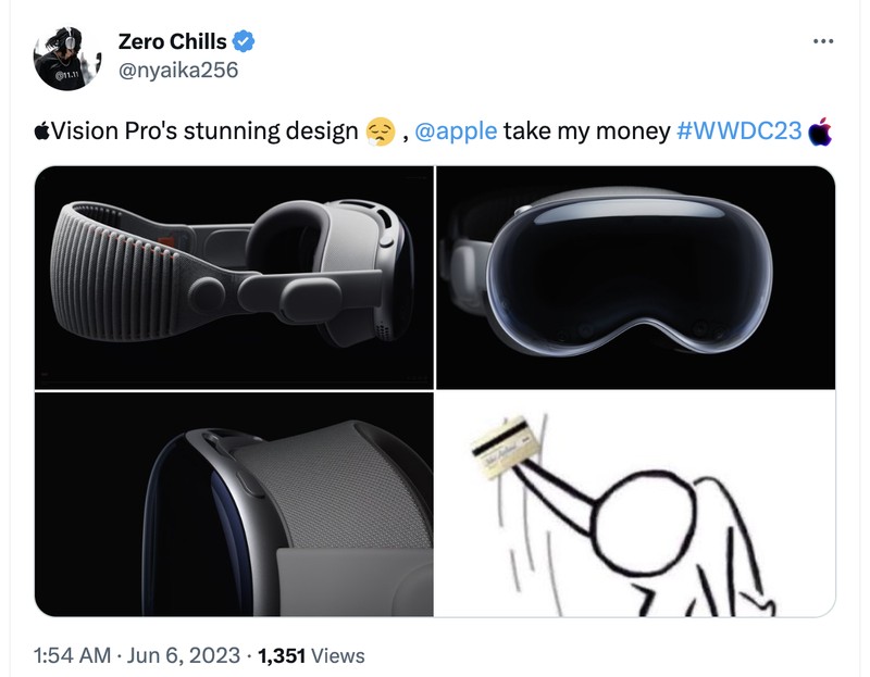 Meme kocak Apple Vision Pro