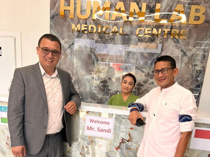 Menparekraf Sandiaga Uno di Human Lab and Medical Uzbekistan