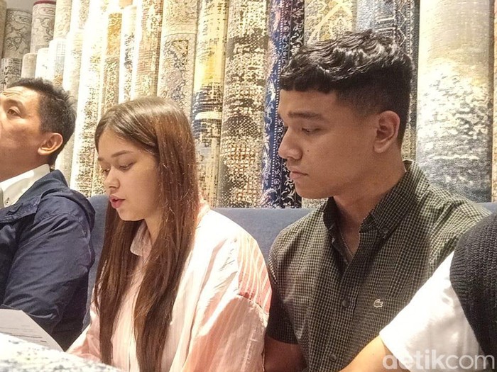 Rebecca Klopper saat pertamakali menjumpai wartawan terkait kasus video syur di kawasan Panglima Polim.