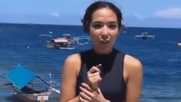 Setelah diving, Gisel menjalani sesi wawancara. Foto: TikTok @ilmareid