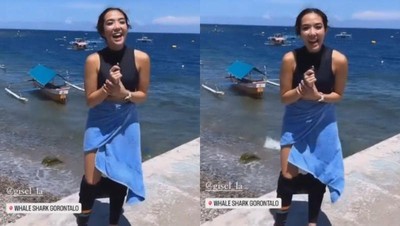 Momen Celana Gisel Melorot saat Wawancara, Bikin Salfok Netizen